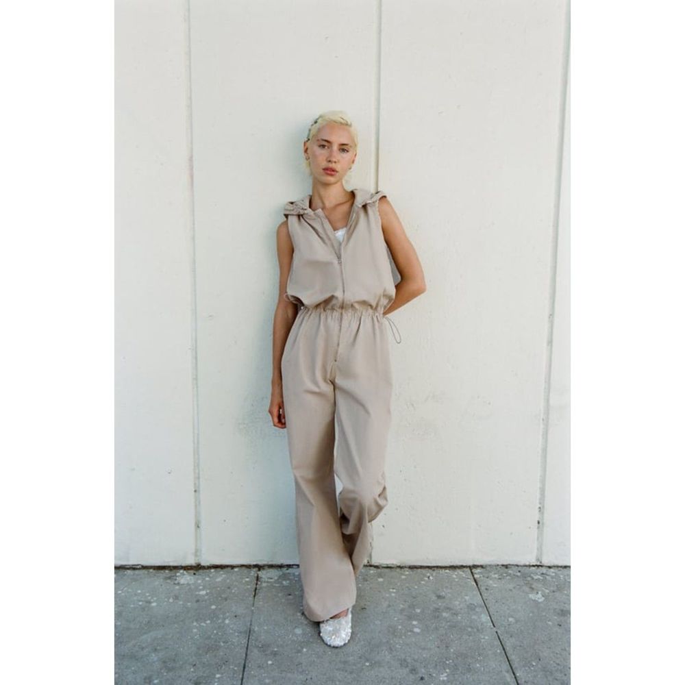 ZARA LONG HOODED JUMPSUIT